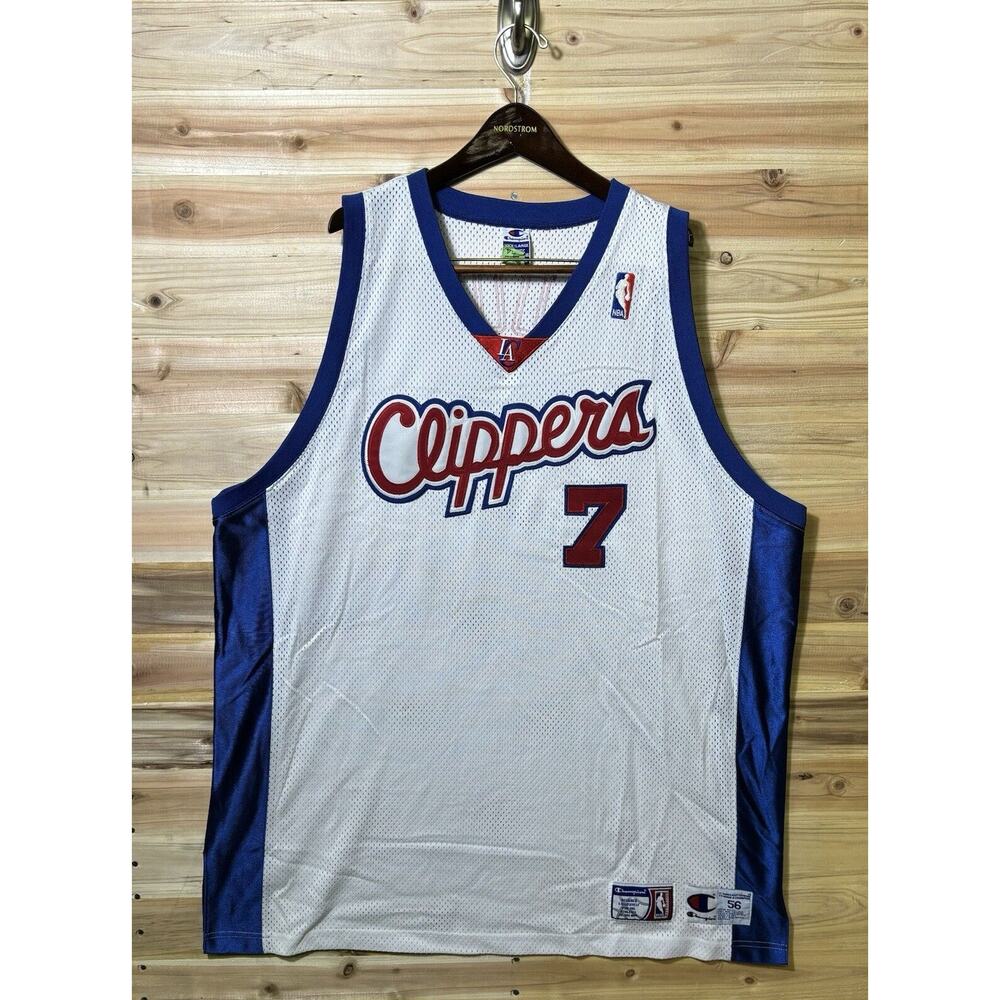 Vintage Champion Los Angeles Clippers Lamar Odom Sewn NBA Jersey Sz 56 Stitched - Picture 2 of 8